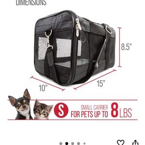 Black Pet Carrier for Small Pets